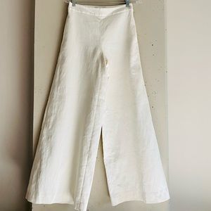New w/o tag Mansur Gavriel White Linen Pant 38